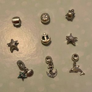 Silver Nautical Beach Charms
